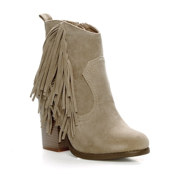 Mark and Maddux Shoes - Joseph-02 Fringe Western Women's Booties